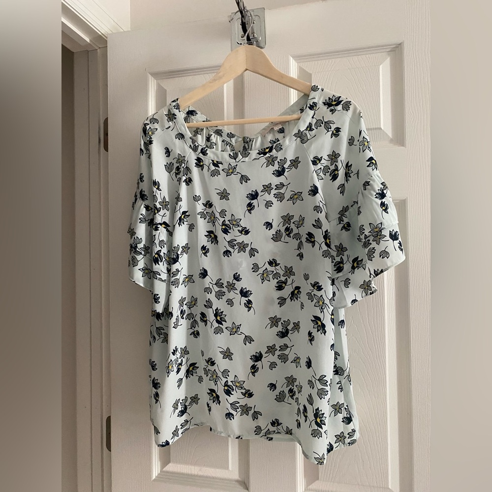 LOFT Floral Blouse Large